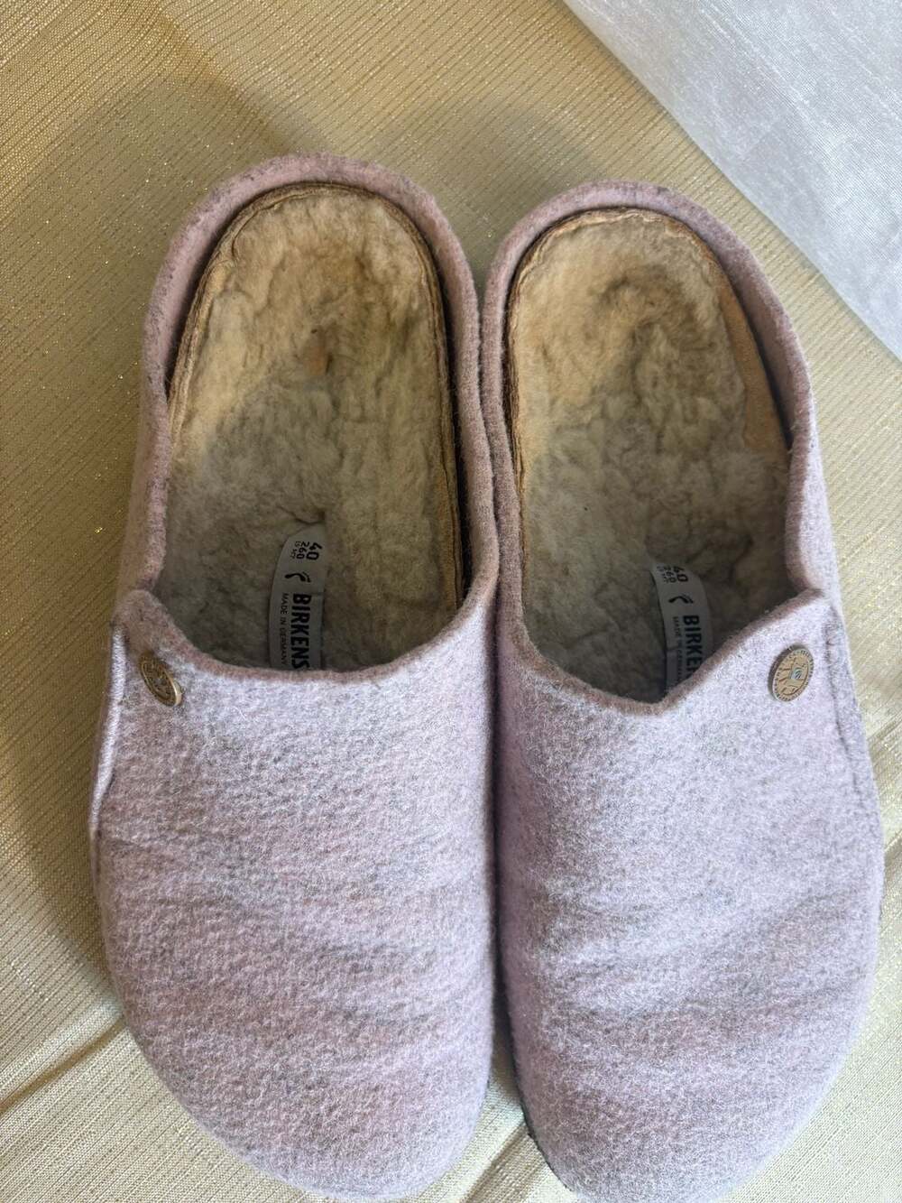 Birkenstock Zermatt Shearling Mauve Wool Felt Slippers - Picture 3 of 6